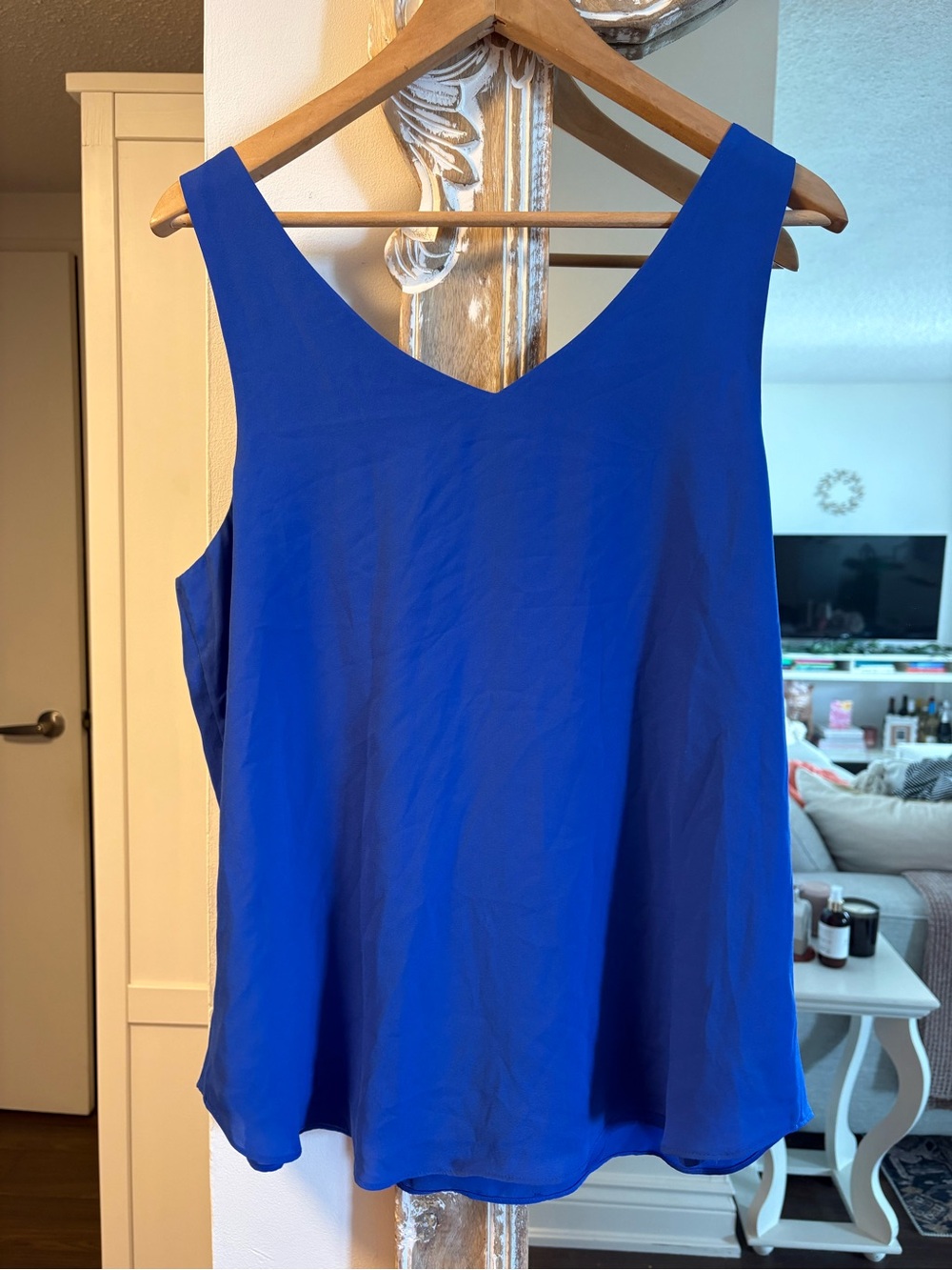 RW&CO. V-Neck Sleeveless Camisole in Royal/True Blue